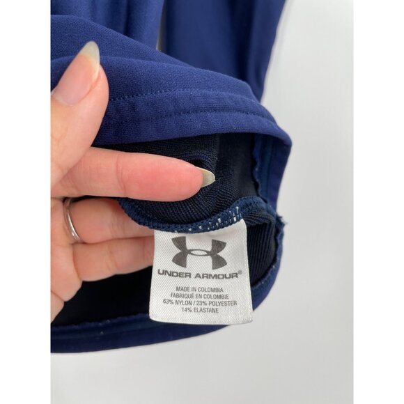 Under Armour Mens Small Long Sleeve Mock Neck Performance Shirt Blue Athletic - Picture 3 of 6